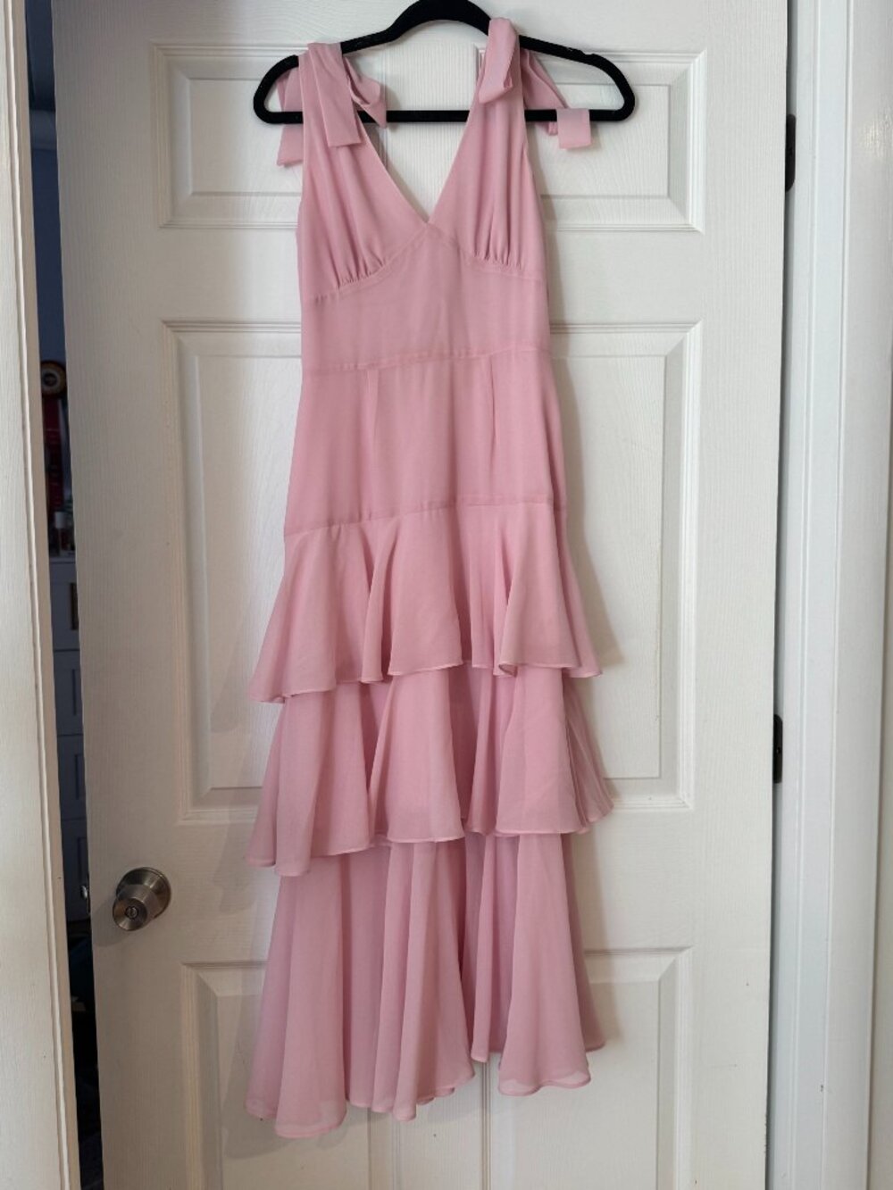 Wayf Light Pink Tiered Dress Size XS